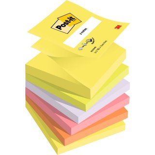 Karteczki Post-it Z-Notes 76x76mm (R330NR) mix kolorów (6x100)