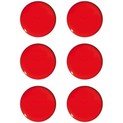 Magnesy do tablic 20mm czerwone (6szt.) GM400-C6 TETIS
