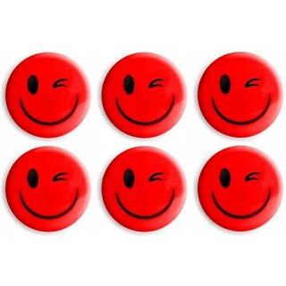 Magnesy do tablic czerwone buźki 30mm (6szt.) GM301-SC6 TETIS