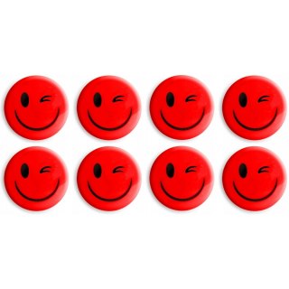 Magnesy do tablic czerwone uśmiechy 20mm (8szt.) GM300-SC8 TETIS