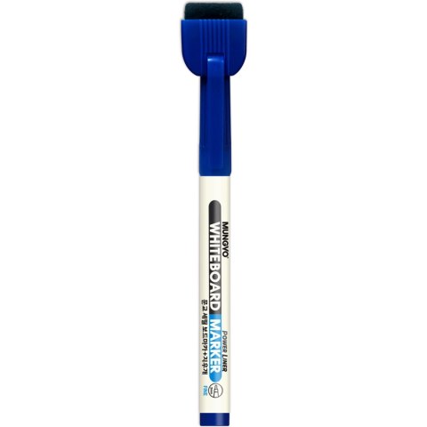 Marker suchościeralny niebieski mini z czyścikiem i magnesem TT8119 MUNGYO