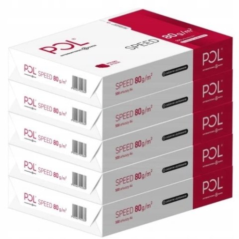 Papier ksero A4 80g POLSPEED (5 ryz) klasa C CIE 153 do drukarek i kopiarek