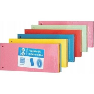 Przekładki do segregatora kartonowe 1/3 A4 zestaw 5 kolorów x 20 sztuk 100553887 ELBA