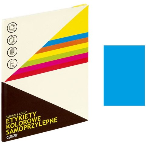 ETYKIETY A4 GRAND 210mm*297mm NIEBIESKIE (25)