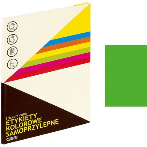 ETYKIETY A4 GRAND 210mm*297mm ZIELONE (25)