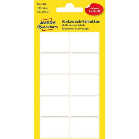 ETYKIETY AVERY 38*29mm DO OPISU RĘCZNEGO BIAŁE (6)