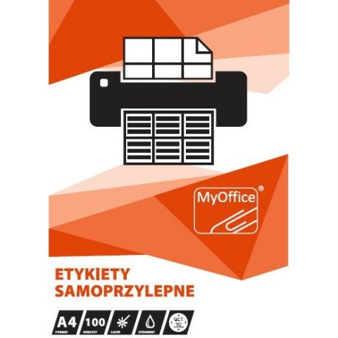 Etykiety MyOffice A4 70x37mm białe (100)