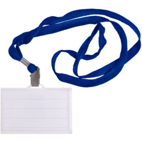 Identyfikator Donau 85x50mm z taśmą niebieską