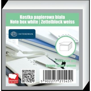 KOSTKA PAPIEROWA 85x85x50mm KLEJONA BIAŁA