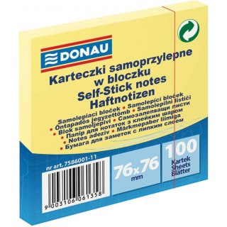 Karteczki Donau 76x76mm żółte (100)