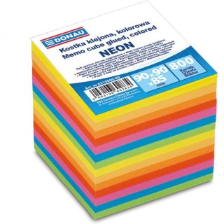 Kostka papierowa Donau 90x90x90mm klejona kolor