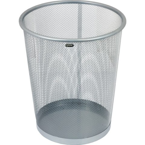 METALOWY KOSZ NA ŚMIECI 12L SREBRNY