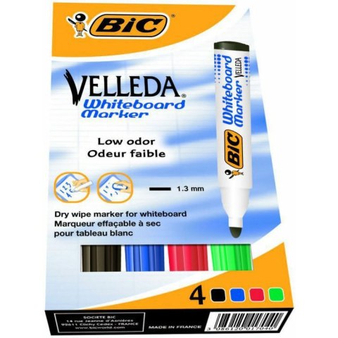 Markery do tablic BiC Velleda 1701 4 kolory