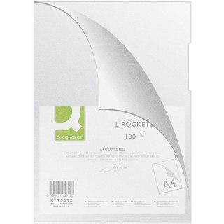 Ofertówki Q-Connect "L" A4/80µm groszkowe (100)