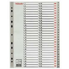 PRZEKŁADKI PP ESSELTE A4 1-54 SZARE