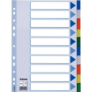 PRZEKŁADKI PP ESSELTE A4 INDEX 10 KOLORÓW
