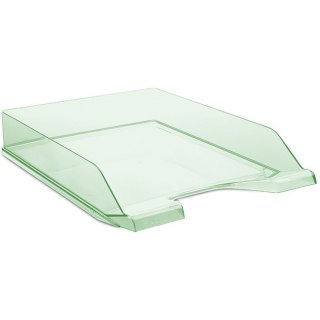 Półka na dokumenty Donau A4 transparentna zielona