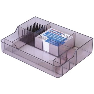 Przybornik na biurko Donau dymny