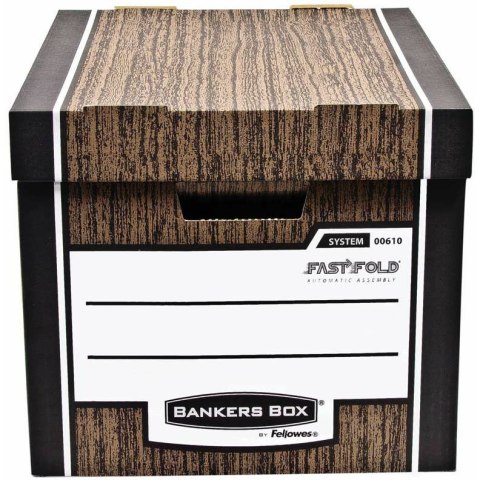 Pudło Bankers Box Woodgrain 340x295x405mm brązowe