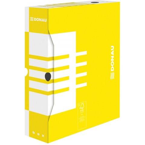Pudło do archiwizacji Donau A4/80mm żółte