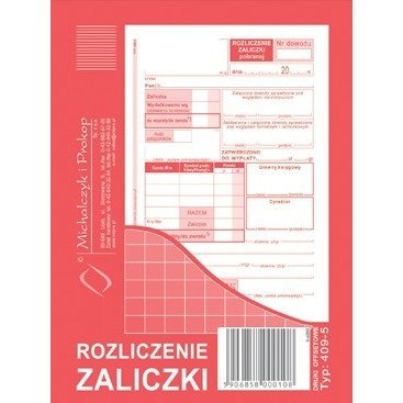 ROZLICZENIE ZALICZKI A6 (OFFSET)
