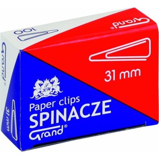 SPINACZE BIUROWE TRÓJKĄTNE 31mm (100)