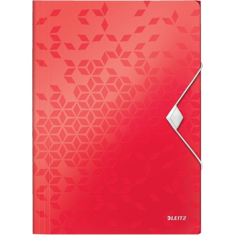 Teczka PP z gumką Leitz Wow A4/15mm czerwona