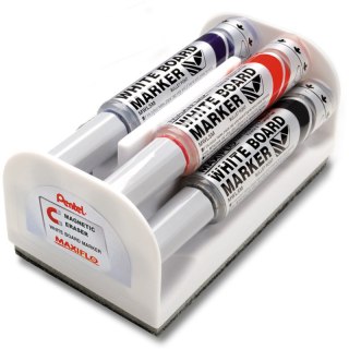 Markery do tablic Pentel Maxiflo MWL5M (+ czyścik) 4 kolory