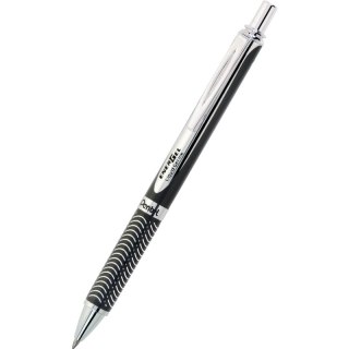 Pióro kulkowe Pentel EnerGel BL407 (wkład niebieski) metaliczny czarny