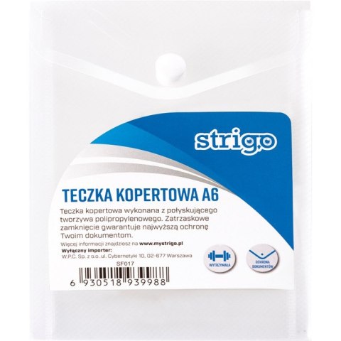 TECZKA KOPERTOWA STRIGO A6 TRANSPARENTNA