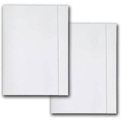 Teczka kartonowa z gumką A4 280g/m2 biała