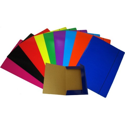 Teczka kartonowa z gumką A4 300g/m2 różowa