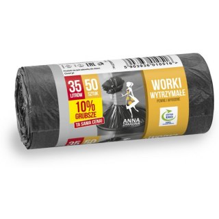 WORKI NA ŚMIECI 35L HDPE CZARNE (50)