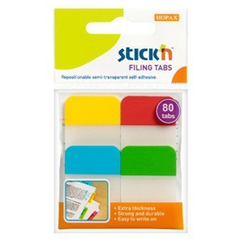 ZAKŁADKI STICK'N 25*38mm 4 KOLORY (4*20)