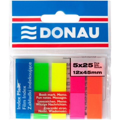 Zakładki Donau 12x45mm 5 kolorów (5x25)