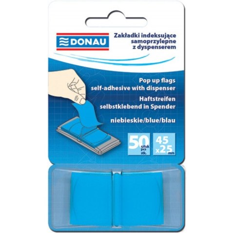 Zakładki Donau 25x45mm niebieskie (50)