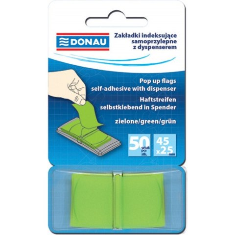 Zakładki Donau 25x45mm zielone (50)