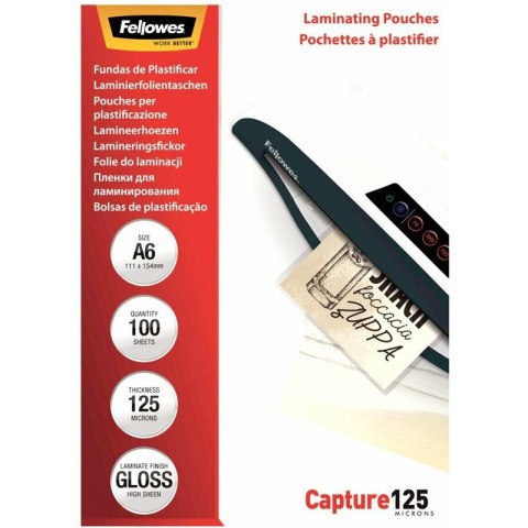 FOLIA LAMINACYJNA FELLOWES A6/125µM BŁYSZCZACA (100)