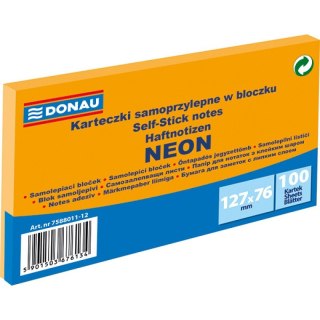 Karteczki Donau 127x76mm neon pomarańczowe (100)