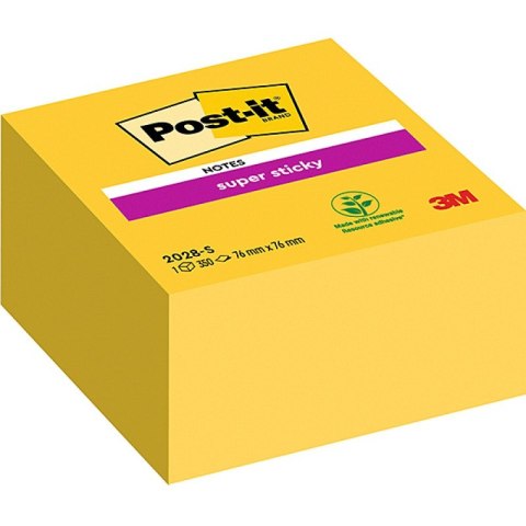 Karteczki Post-it Super Sticky 76x76mm (2028-S) żółte (350)