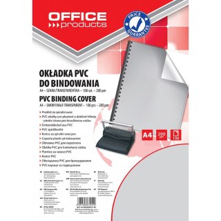 Okładki do bindownicy Office Products A4/200µm szare (100)
