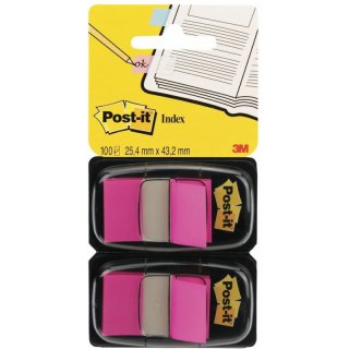 Zakładki Post-it 25.4x43.2mm jaskraworóżowe (2x50)
