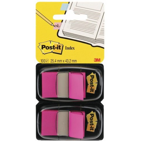 Zakładki Post-it 25.4x43.2mm jaskraworóżowe (2x50)