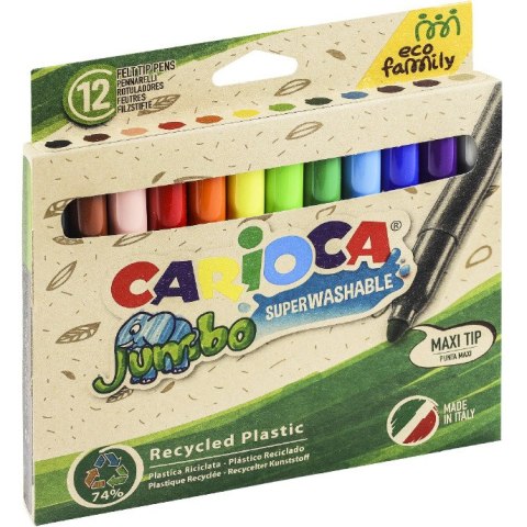 Flamastry Carioca Jumbo EcoFamily 12 kolorów
