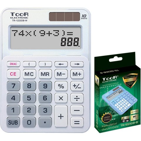 Kalkulator Toor TR-1223DB-W biały
