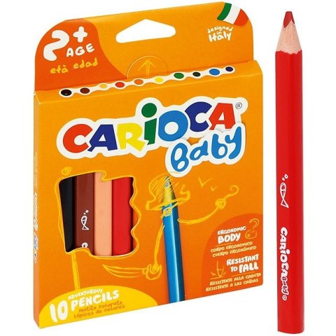 Kredki ołówkowe Carioca Baby 12 kolorów