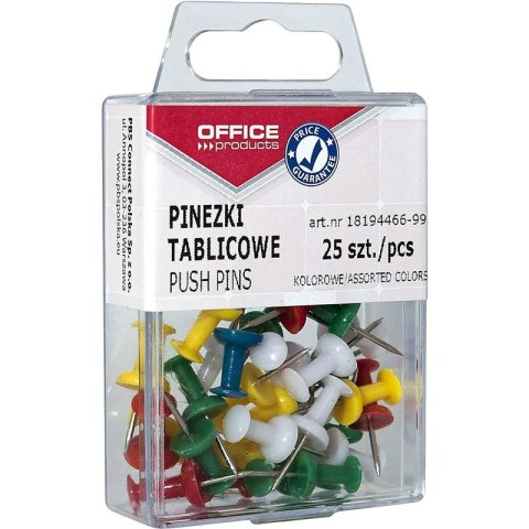 Pinezki kolorowe beczułki OFFICE PRODUCTS, w pudeł