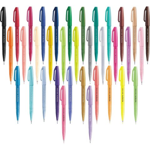 Pisak pędzelkowy Pentel Brush Sign Pen SES15C ciem