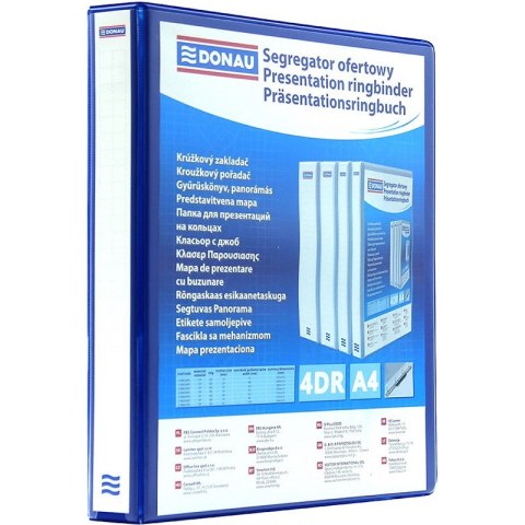 Segregator ofertowy Donau A4/25mm 4R niebieski