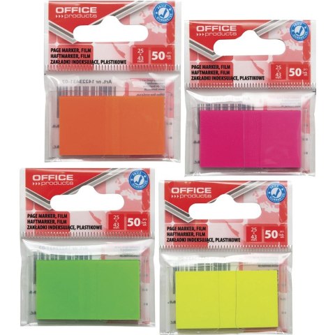 Zakładki indeksujšce OFFICE PRODUCTS, PP, 25x43mm,
